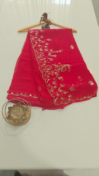 pink color pure chiffon saree