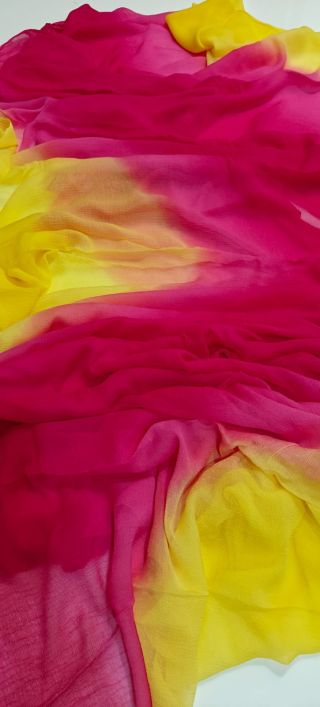 Pure ombre chiffon saree