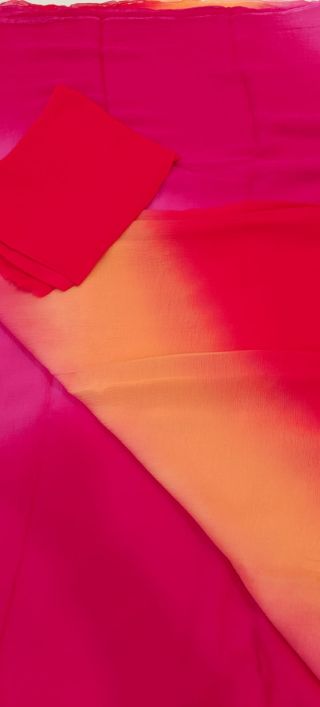 Pure ombre chiffon saree
