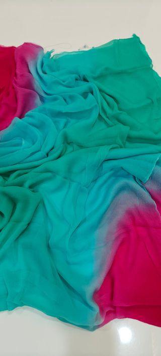 Pure ombre chiffon saree